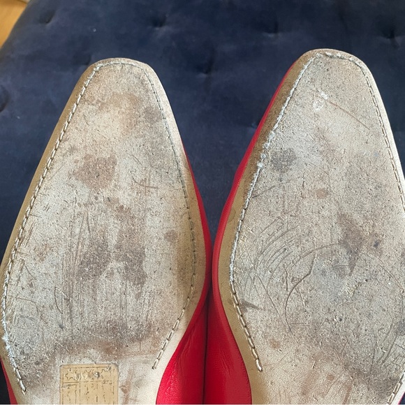 Theory red Cidran slip on shoes 40 - Picture 4 of 6